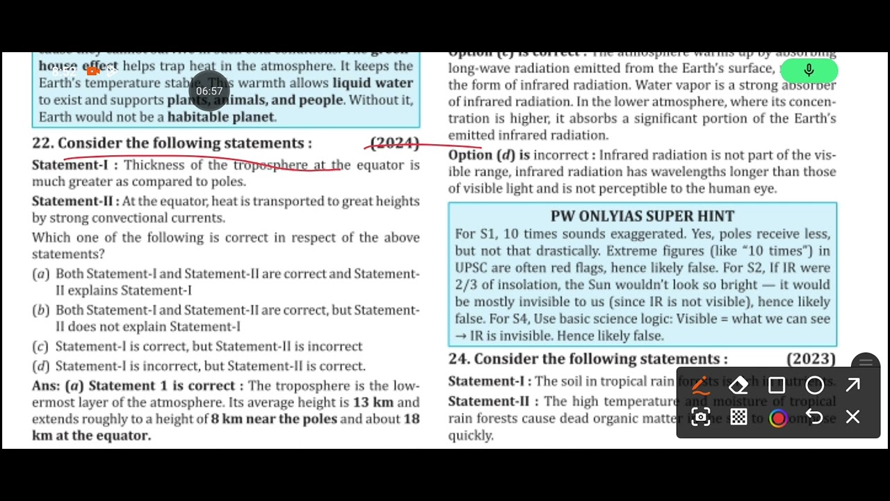 CLIMATOLOGY|GEOGRAPHY|UPSC PRELIM| PYQ'S 2025 TO 1995|PART 1