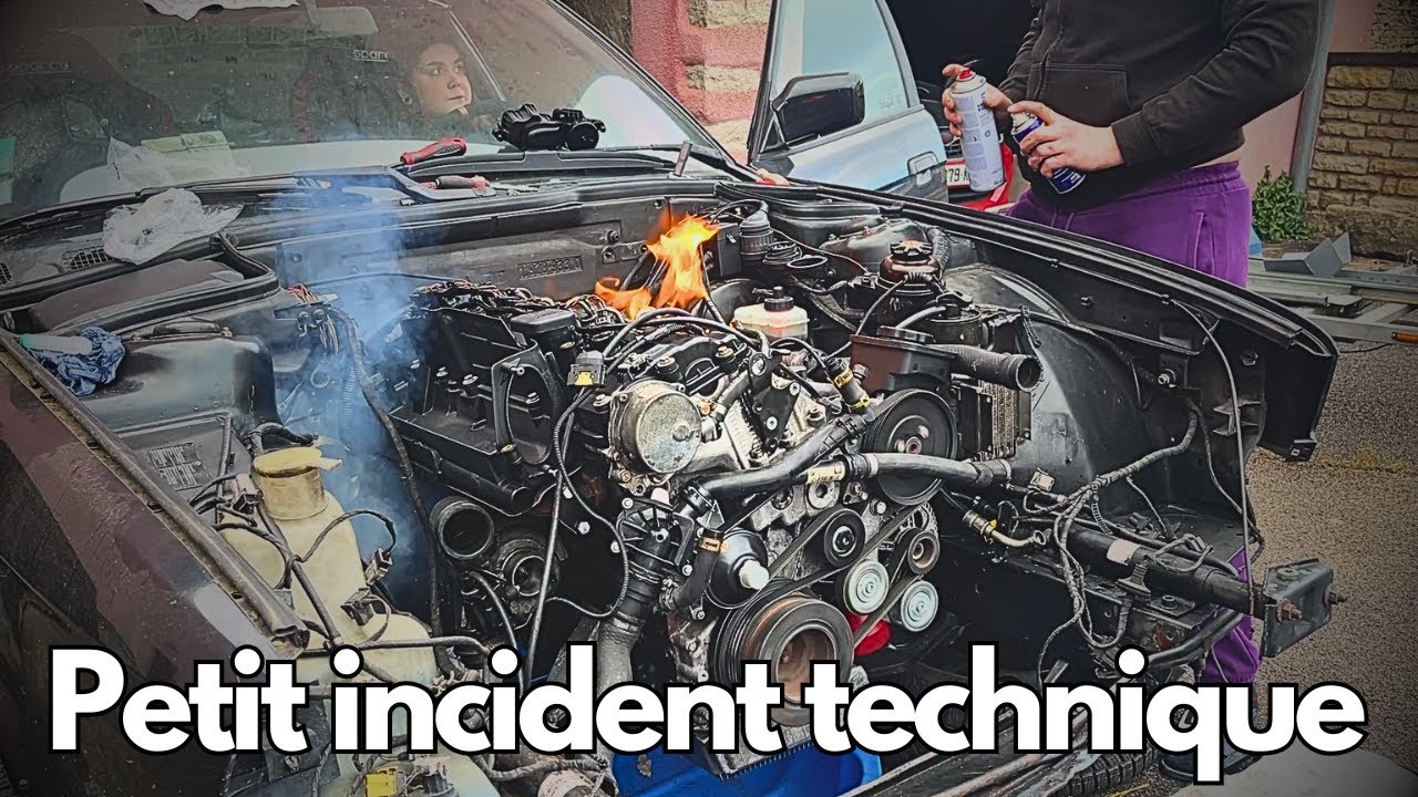 La voiture prend FEU au démarrage! | DRIFTWAGEN | SWAP M57 BMW E34