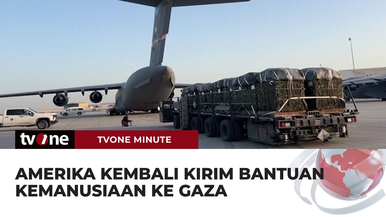 Militer AS Kirim Berton-ton Bantuan Kemanusiaan ke Gaza| tvOne Minute