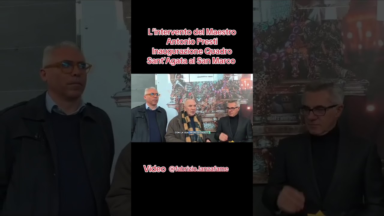 Inaugurazione Tela sant’Agata all’ospedale San Marco, sentiamo il Maestro Antonio Presti