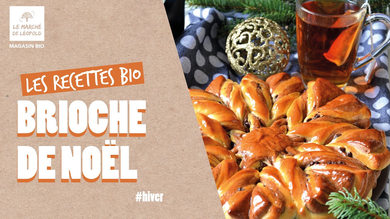 RECETTE BIO : Brioche de Noël étoile marbrée cacao