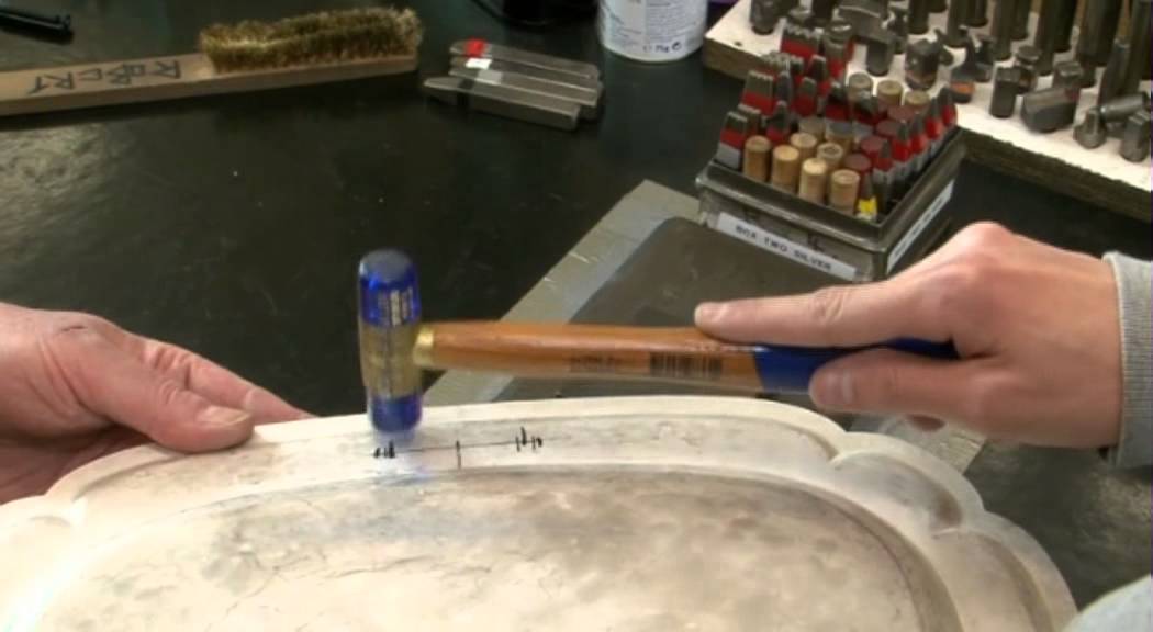 Hallmarking of a Silver Tray.