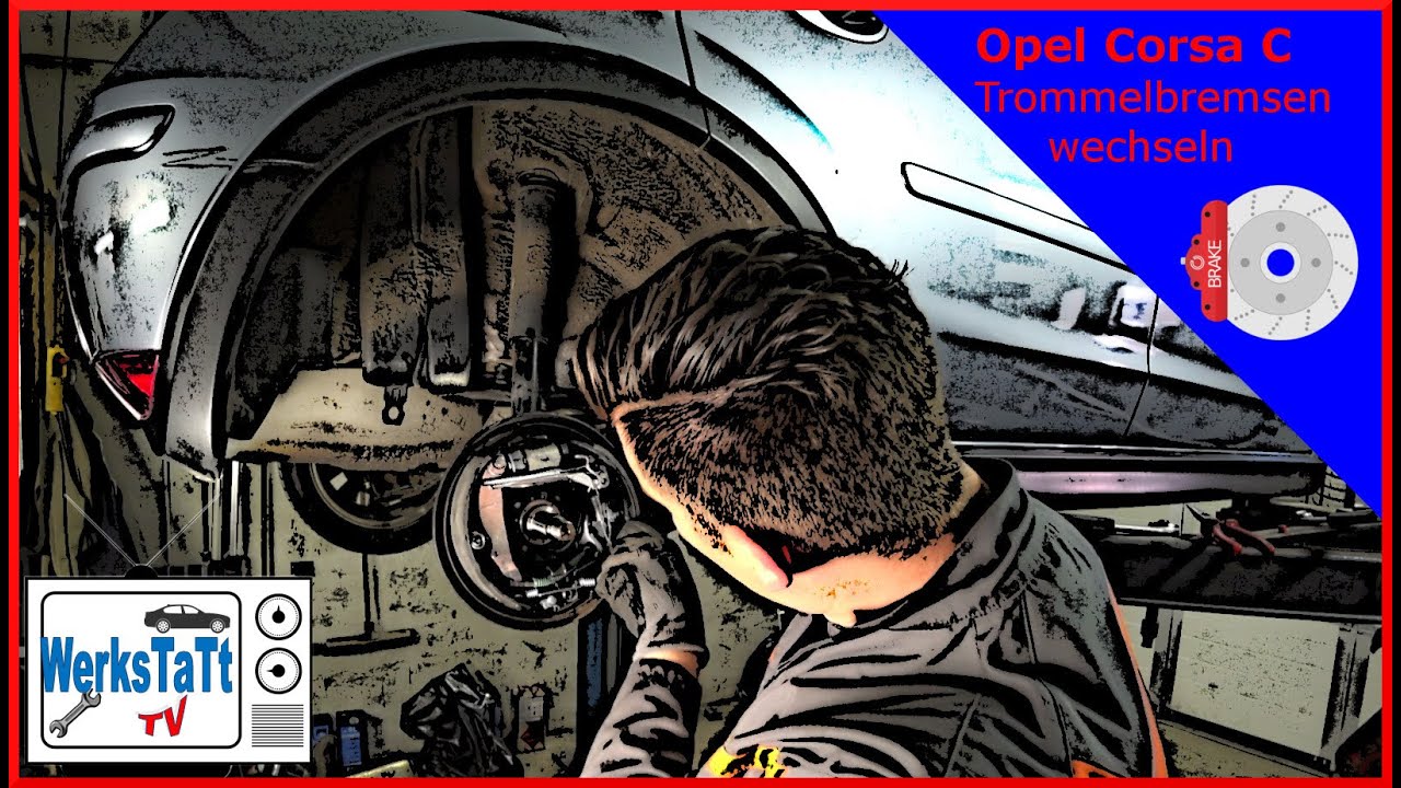►Opel Corsa C◄ Trommelbremsen wechseln [Replace Drum Brake pads] ◢WERKSTATT-TV◣