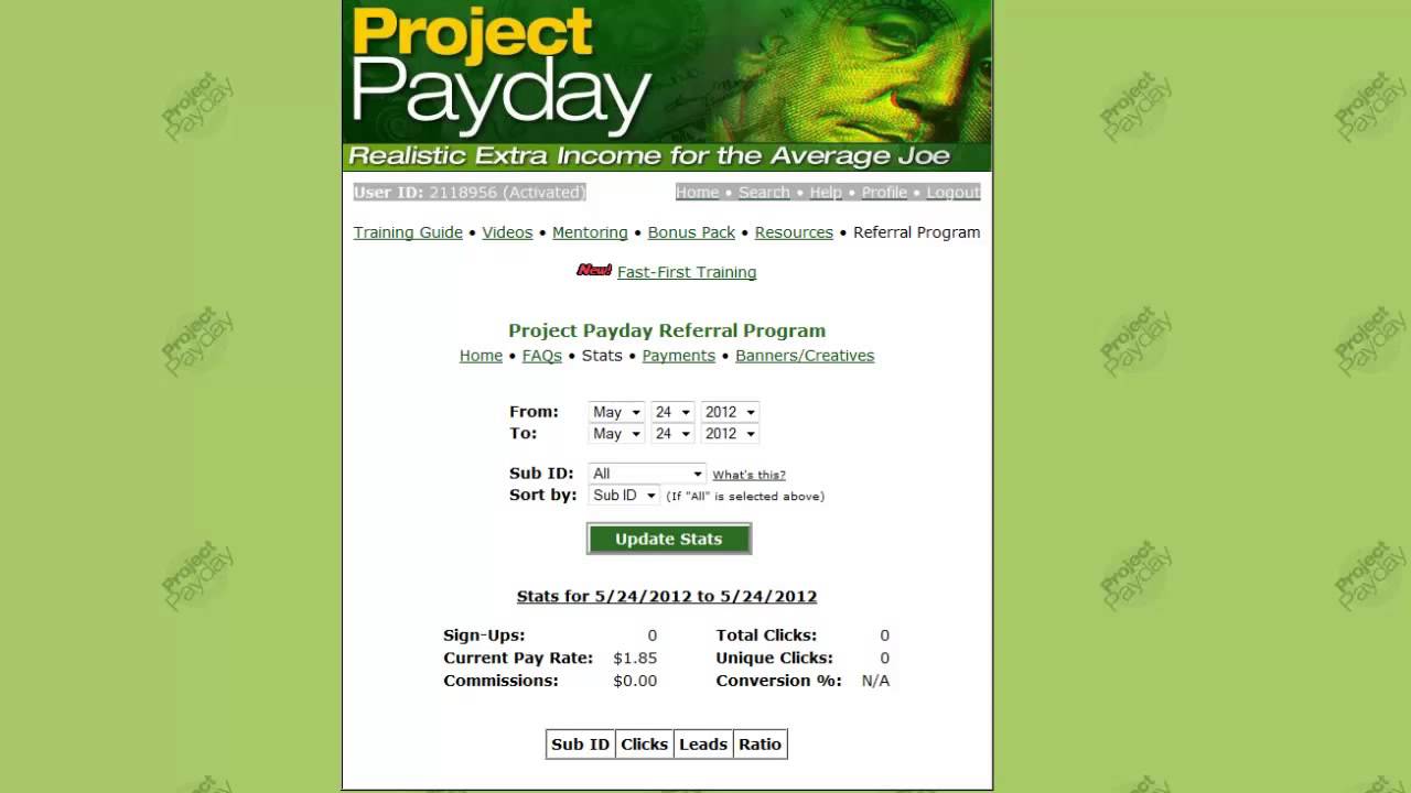 Project Payday Proof - Make Income From Home (New Video)