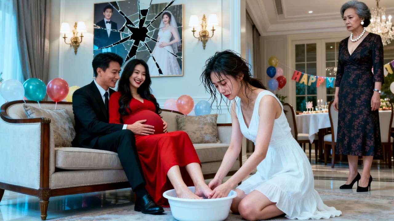 Her husband forced her to wash his pregnant lover’s feet—she divorced, married a CEO; he regrets it.