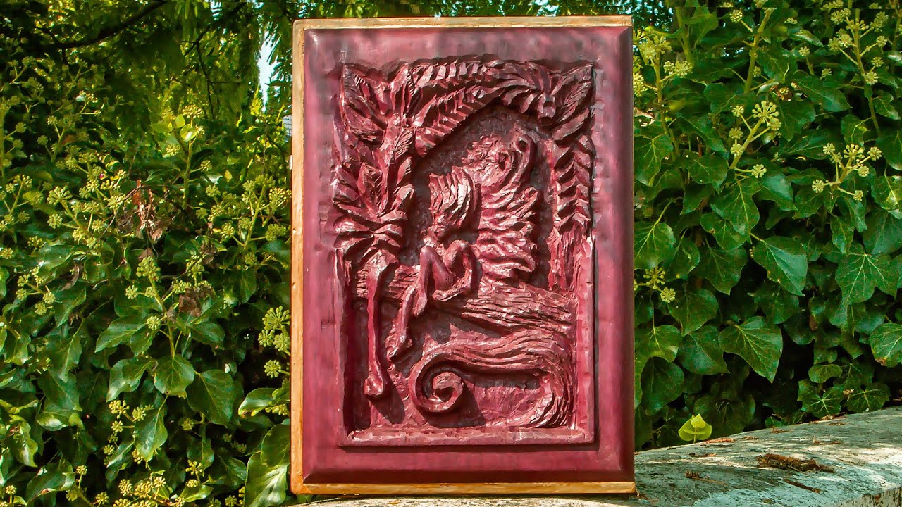 Fairy relief book holder carving