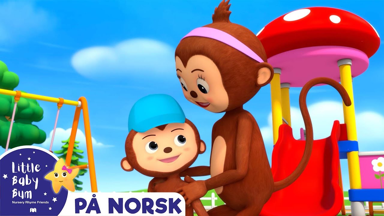 Fem apekatter | Little Baby Bum Norsk | Babysanger