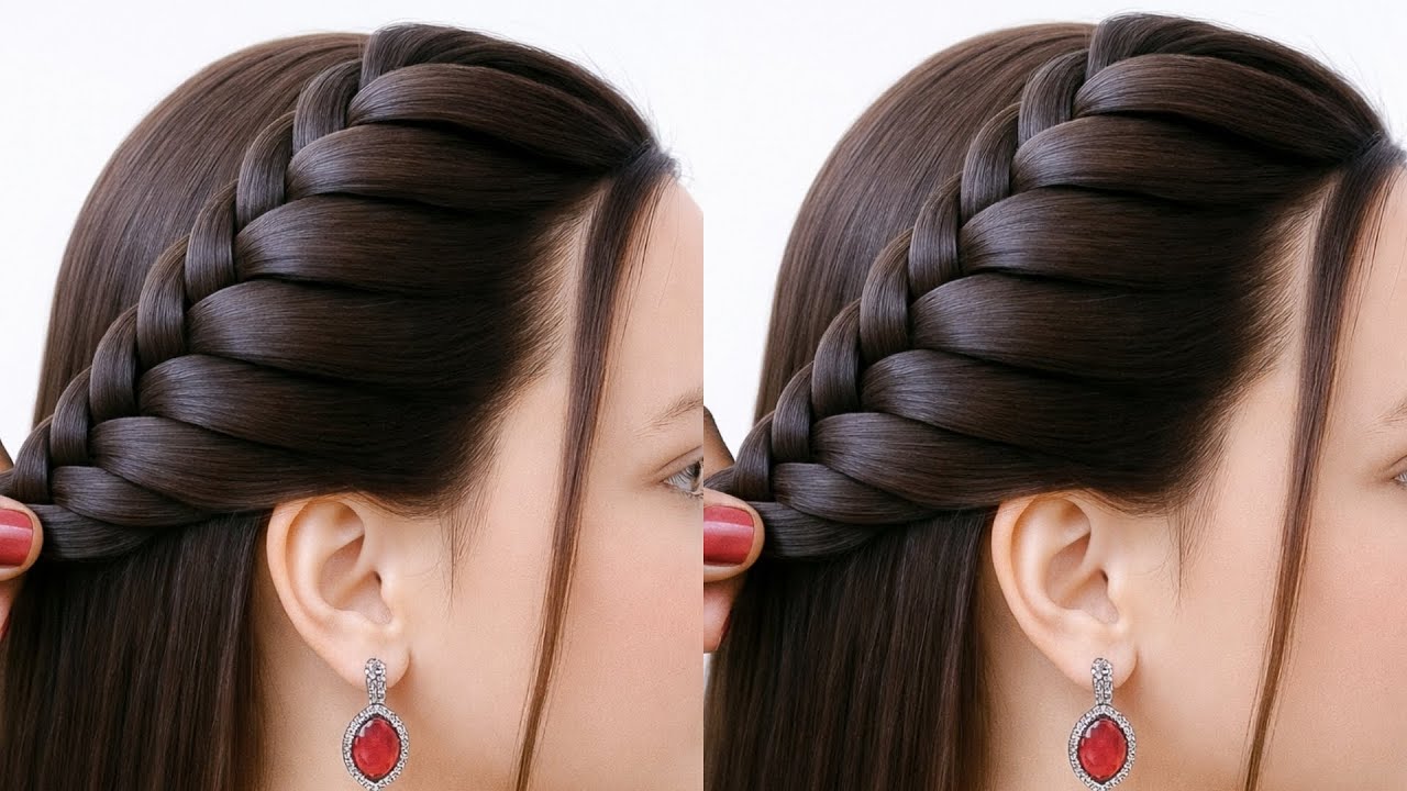 Latest Easy Hairstyle - Wedding hairstyle | Beautiful Open hairstyle For Wedding Function Hairstyle