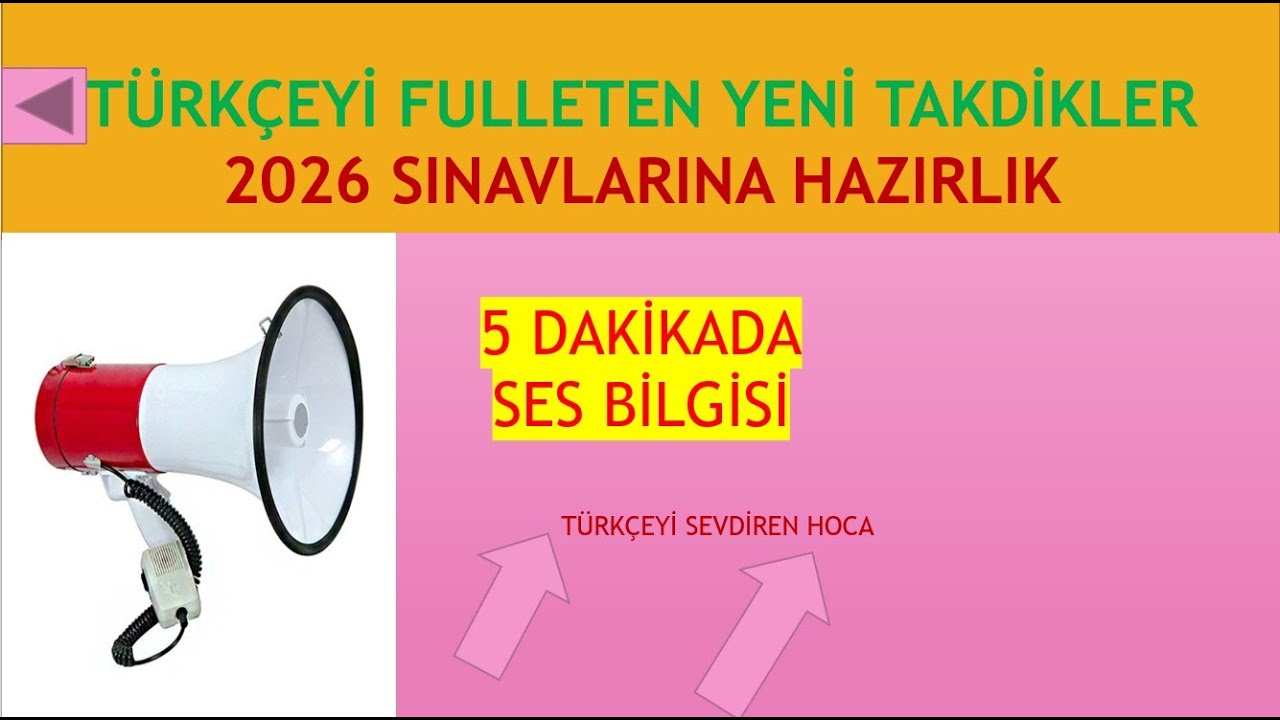 5 DAKİKADA SES BİLGİSİNİ FULLETTİK