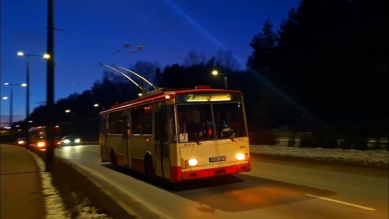 Škoda 14Tr17/6M №2673 in Vilnius (February 2025) 🚎🇱🇹