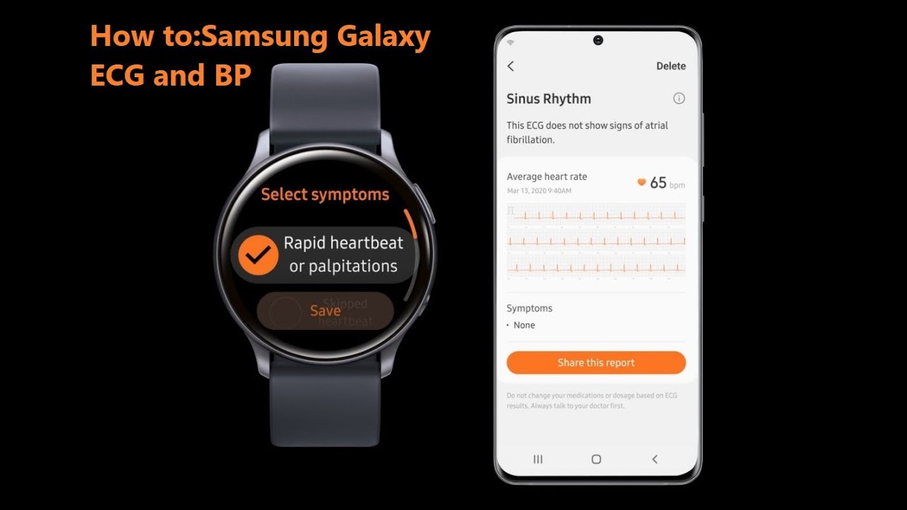Installation of BP & ECG on galaxy watch