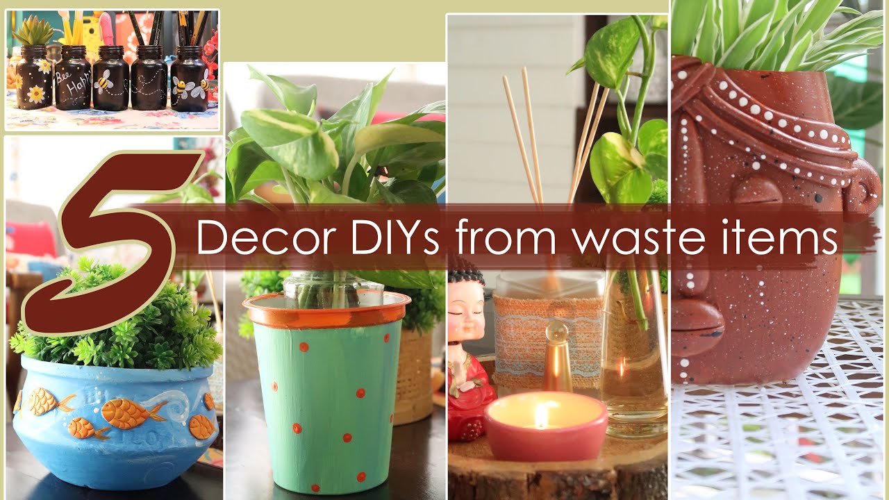 5 Amazing Decor DIYs from waste