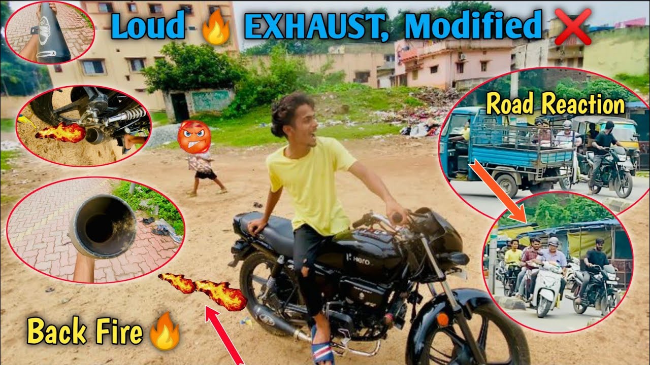 Hero Splendor Modified 💥 Loud Exhaust ⁉️ || On Road Public Reaction 😵, Bike Modified Lover 🥵