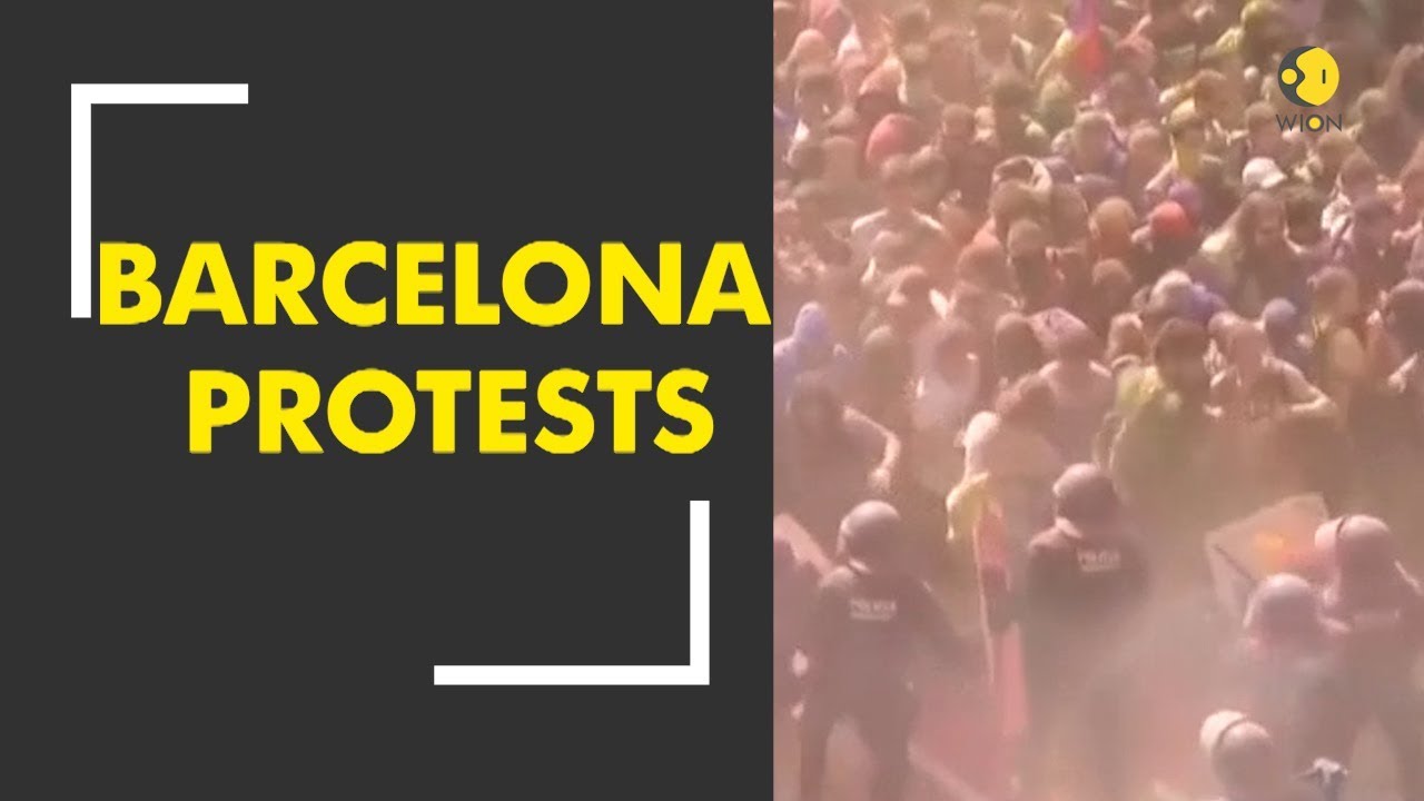 Massive protests in Barcelona on Catalan referendum anniversary