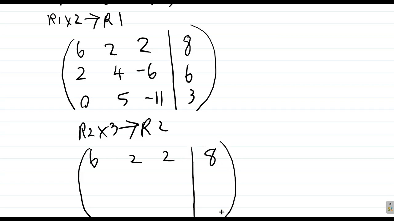 Calculus 1 August 2024 Question 2 B Gaussian Elimination Method