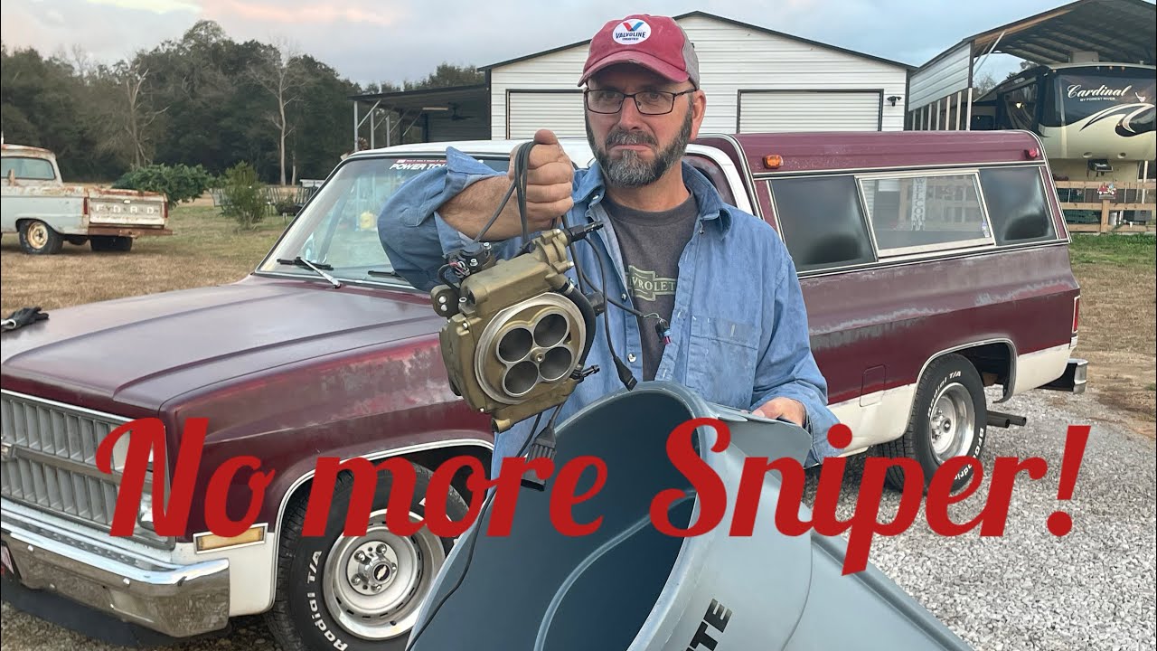 No more Sniper!   The Holley Sniper goes in the trash can.  Time to go back to a carburetor.