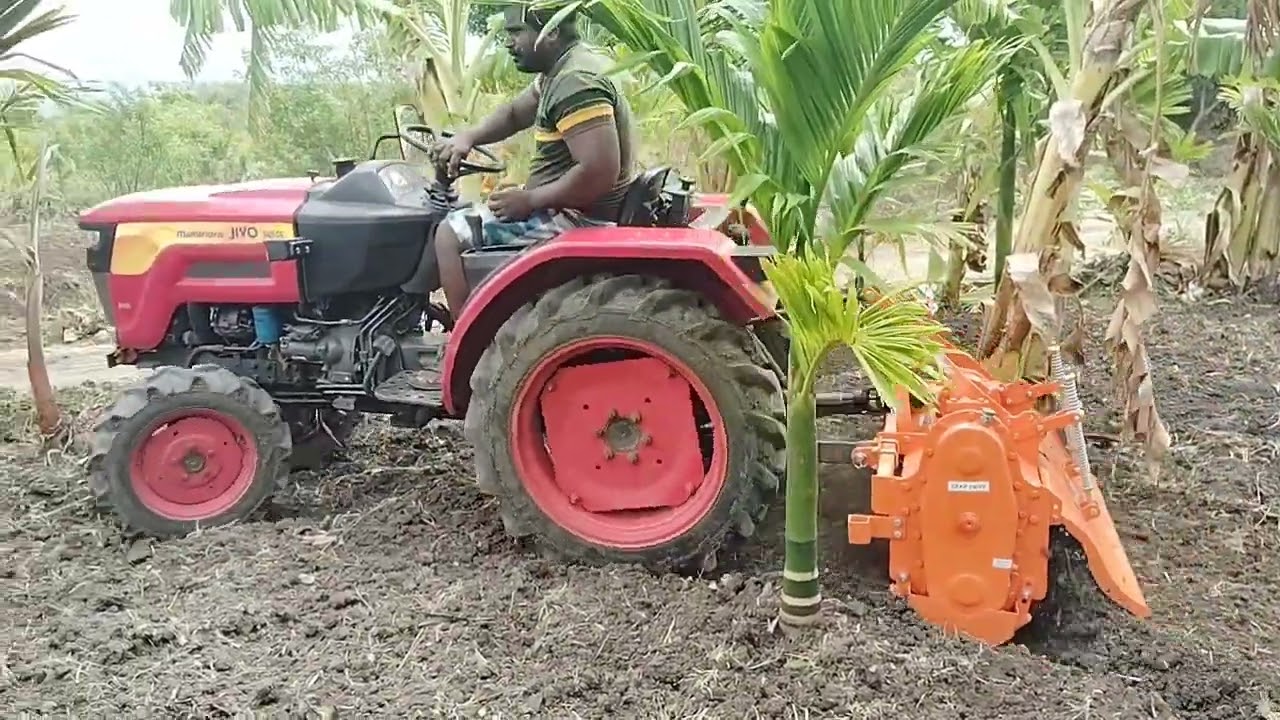 Mahindra JIVO 225 DI 4WD With Shaktiman rotavator 20 blades