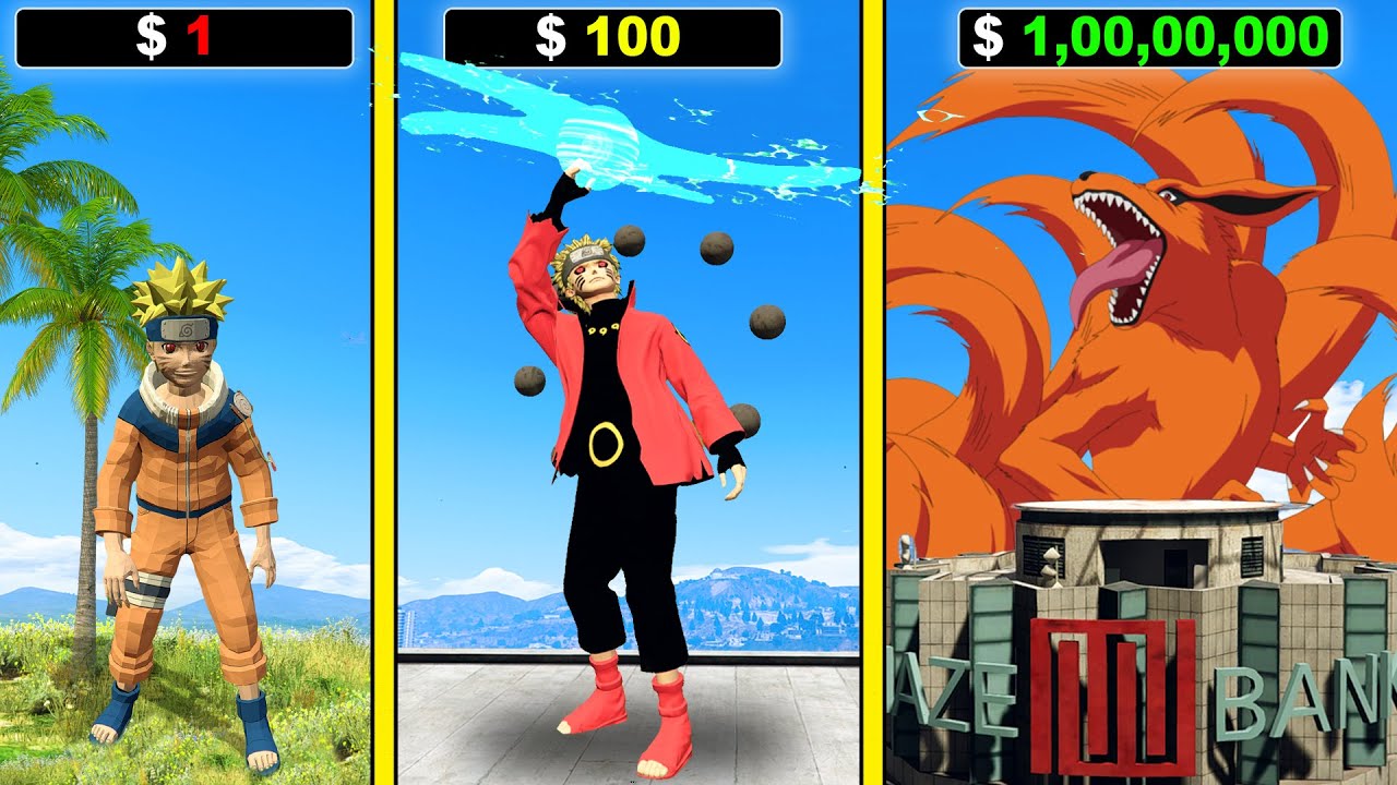 $1 NARUTO To $1,00,00,000 BEAST NARUTO in GTA 5