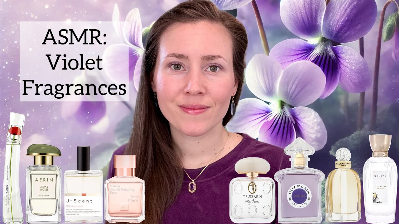 ASMR - Violet Fragrances / Perfumes  - Glass Tapping & Soft Spoken