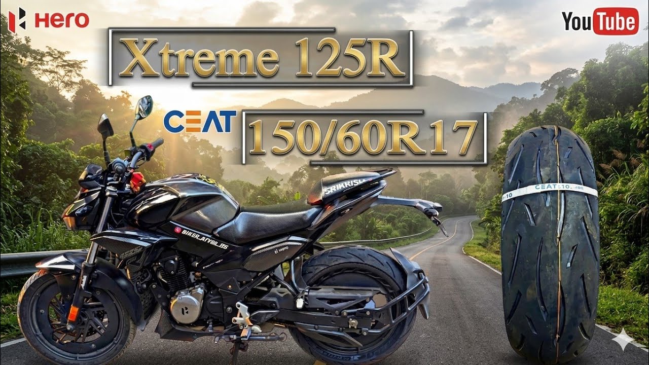 Hero Xtreme 125R  Big Size Tyre Install 150/60/R17 | Ceat Zoom Rad X1 |
