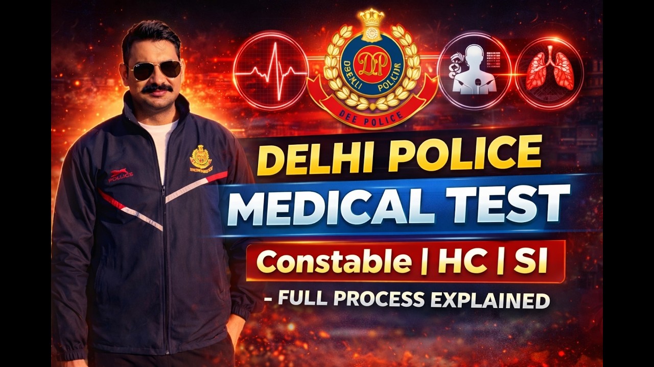 Delhi Police Medical Exam for Constable, Head-Constable (ministerial), AWO/TPO, Everything covered.