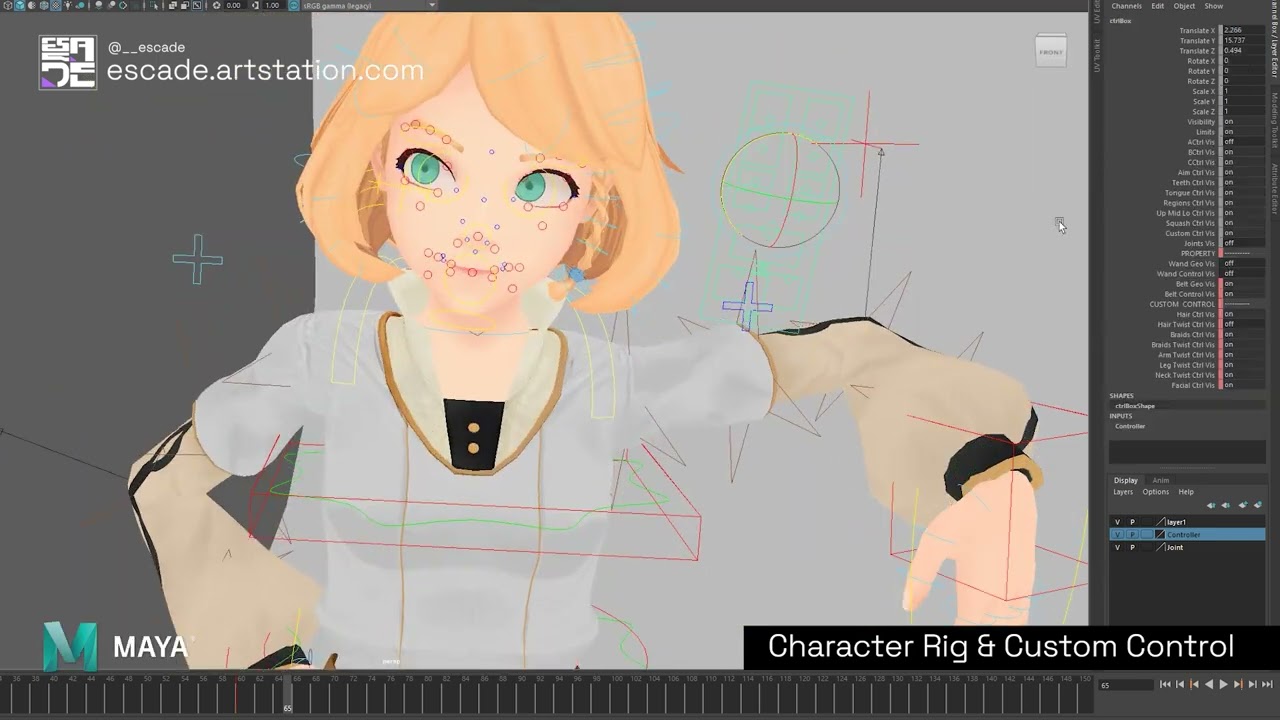 Sylvia - 3D Maya Rig Showcase