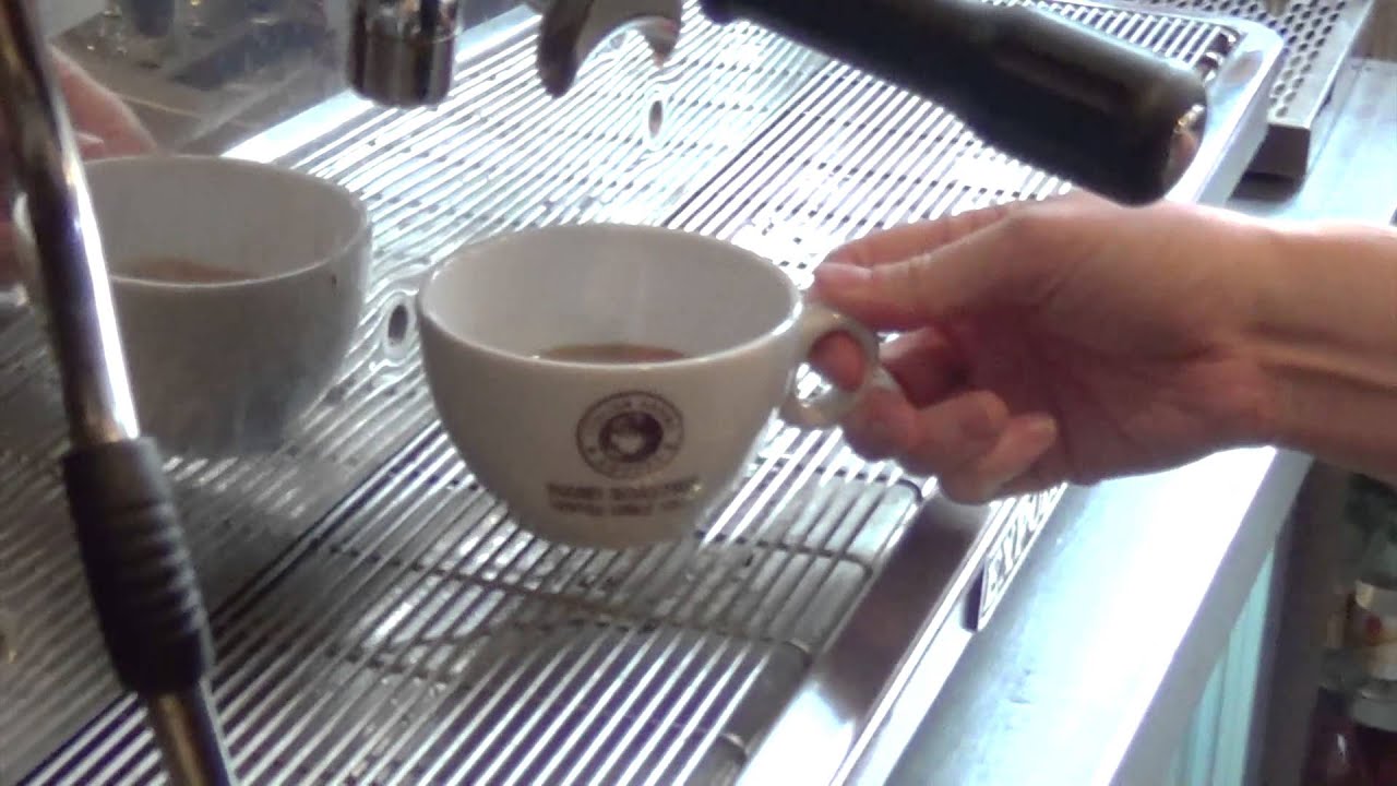 Cranachan in Glasgow's Princes Square make a cappuccino