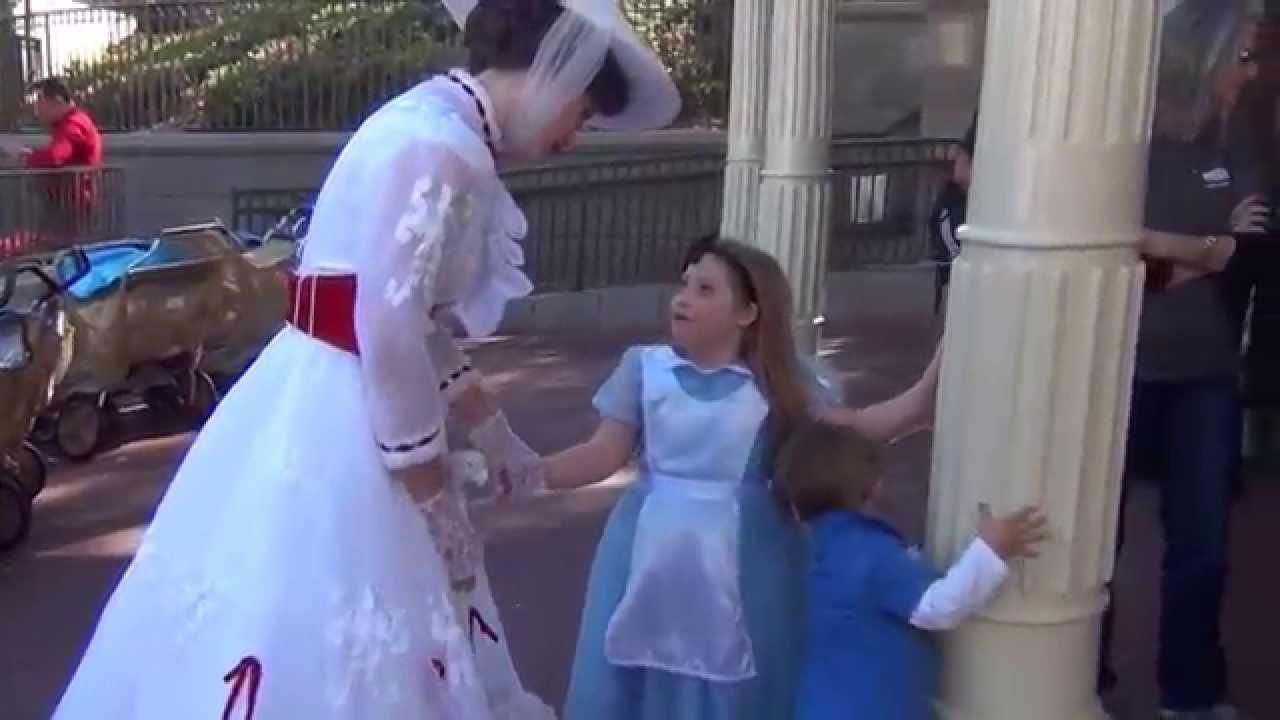 Mary Poppins at the Magic Kingdom Train Station