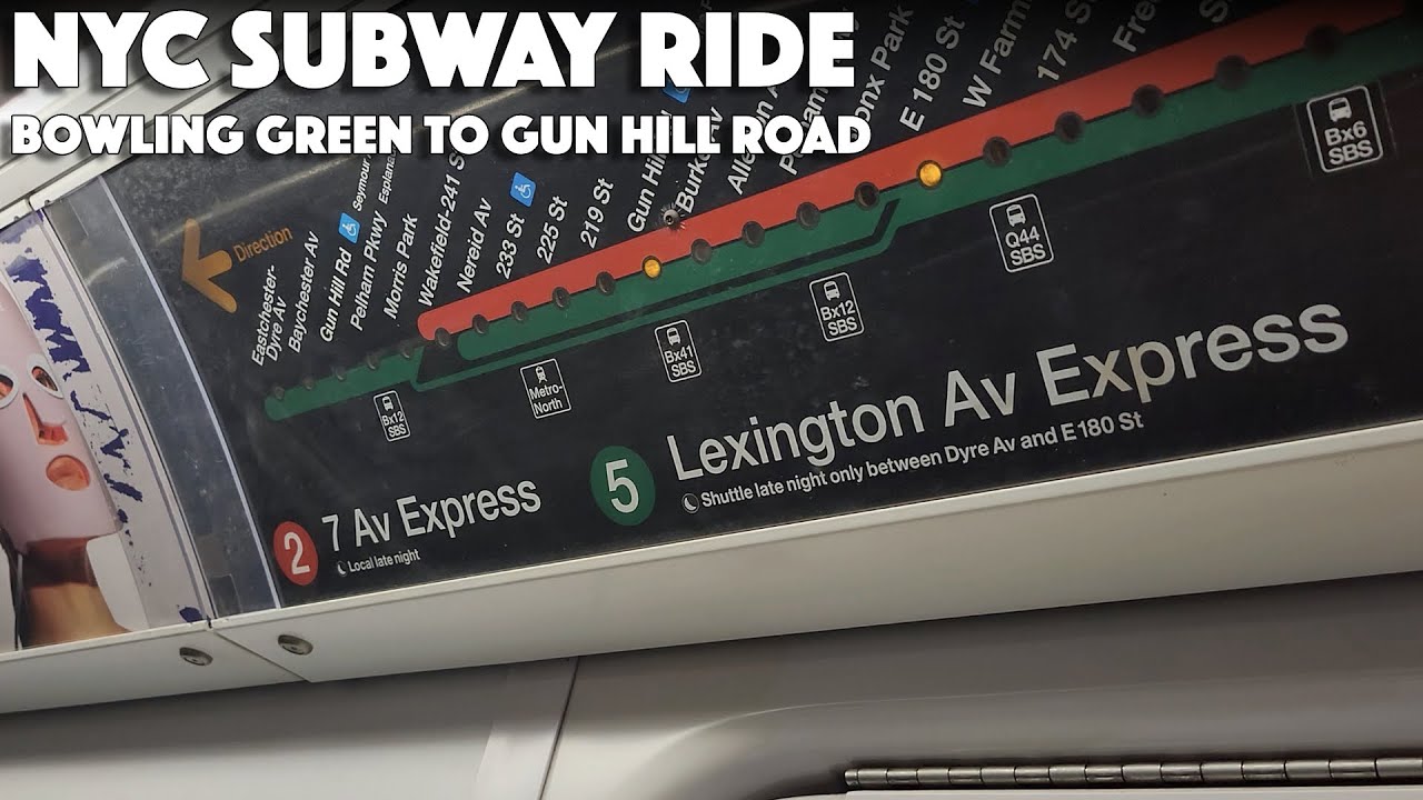 R142 (5) Train Ride - Bowling Green to Gun Hill Road | NYCT Subway