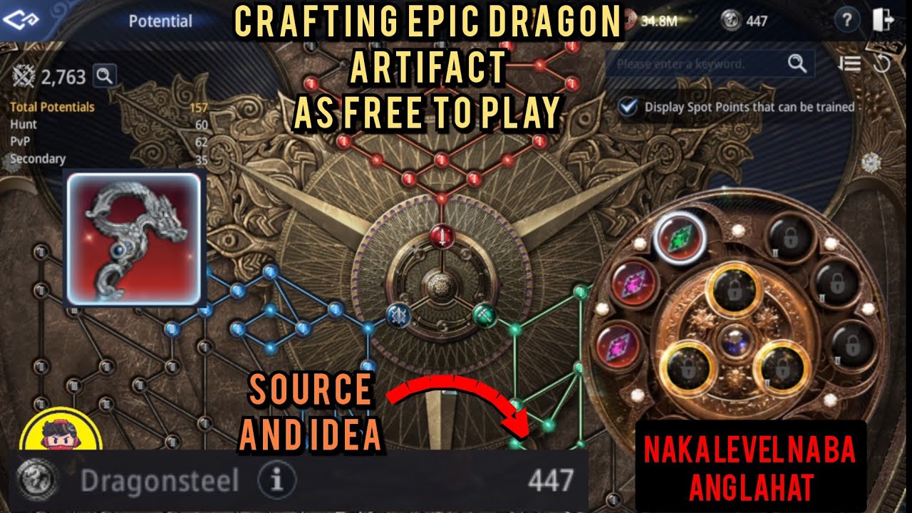 Mir4 - Crafting 1st Dragon artifact as free to play easy na talaga