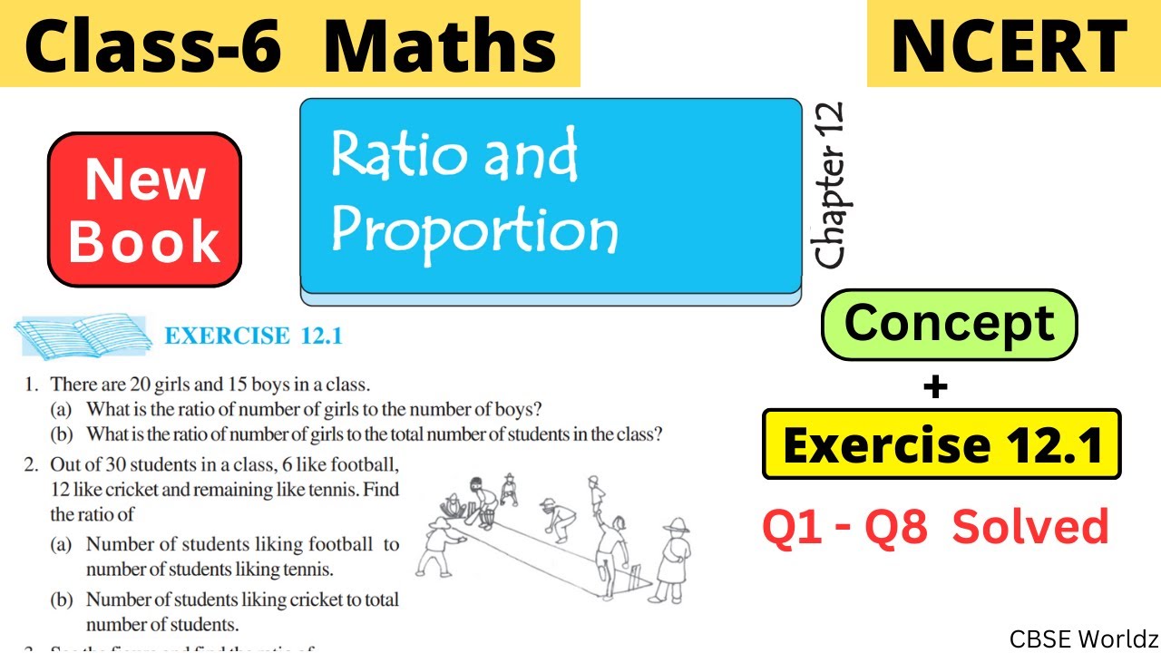 Class 6 Maths NCERT Chapter 12 Ratio and Proportion Exercise 12.1 Solved | #class6 #cbseworldz