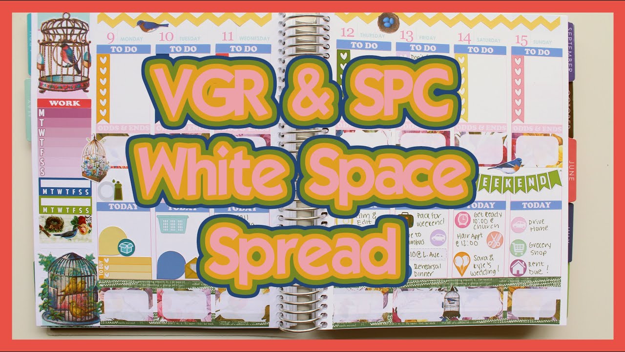 White Space Plan With Me Feat. VGR Floral & Birds & SPC Multicolor!