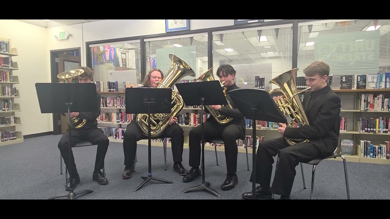 The Carson High Euphoneiam Quartet, performing Throughout All Time 