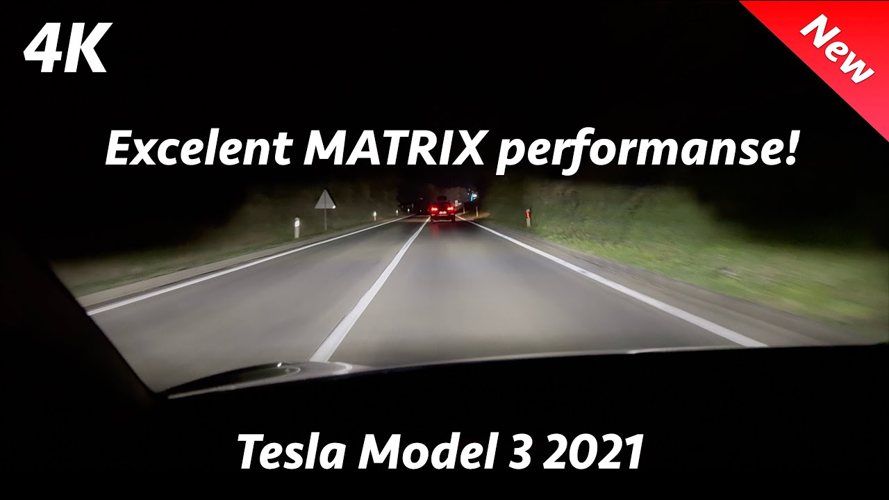 Tesla Model 3 Matrix Headlights performance test (better than 2024 Highland!)