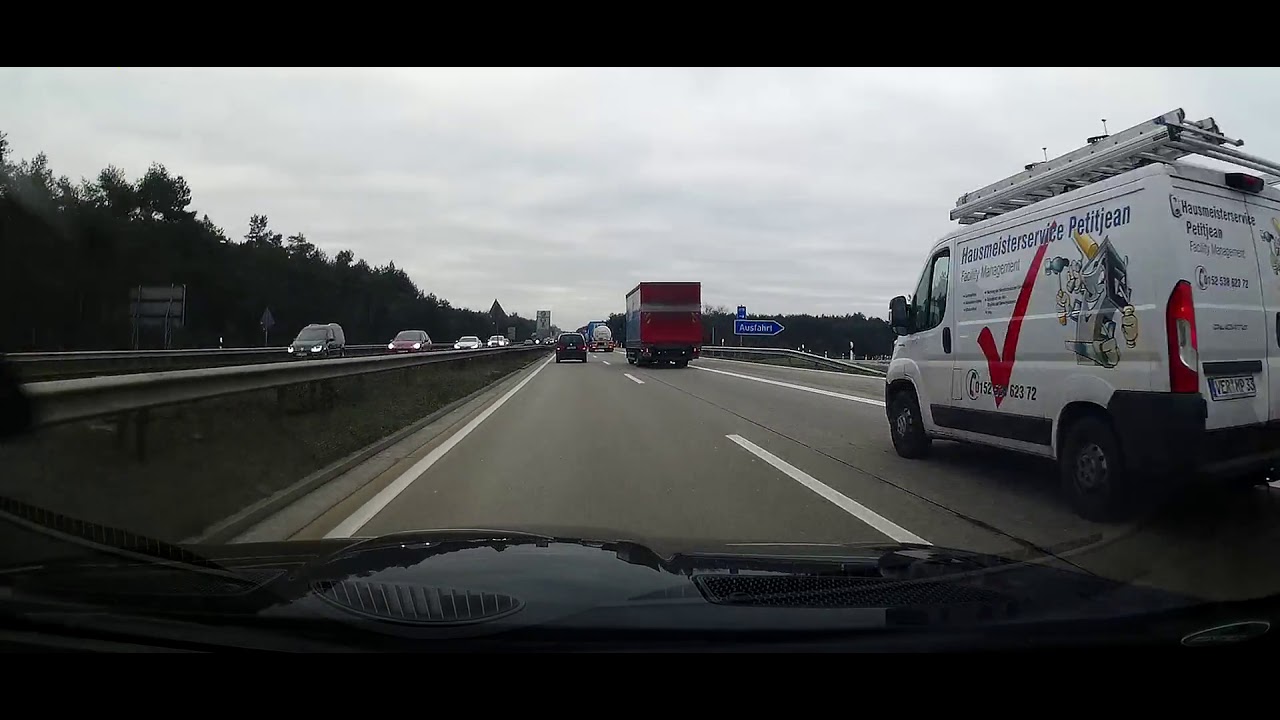 Dashcam - Von Hamburg Süd nach Bayern Nord. NoSound.