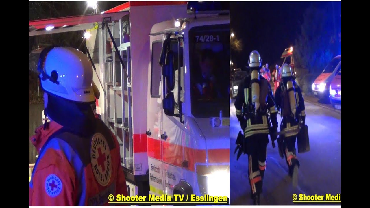 [BRANDEINSATZ IN KLINIK & PFLEGEHEIM] - FW & RD im Großeinsatz in Esslingen [MANV - Alarm]