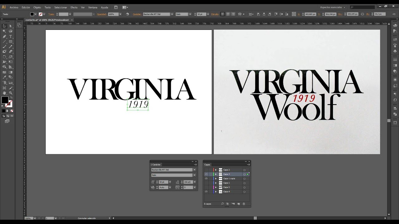Operación tipográfica - Contacto