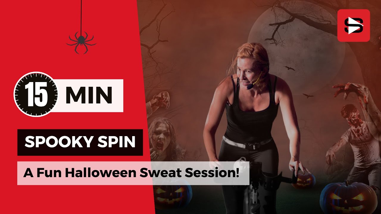 Free 15 Minute Spinning Workout | Spooky Sweaty Halloween Spin Class! (15 Min Workout)