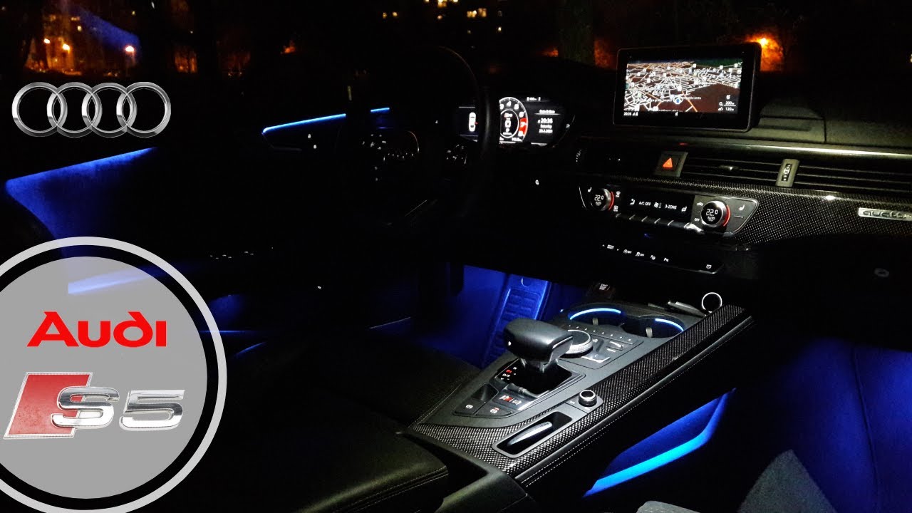 Audi Interior Lighting - 2017 A5/S5 Ambient Lighting - Lighting Plus Package at Night