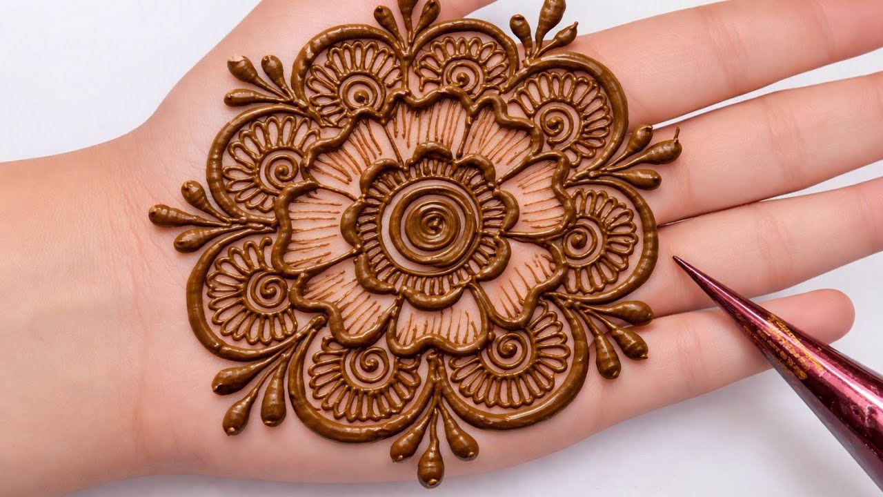 Simple Gol Tikki Mehndi Design| Eid Mehndi Design| Mehndi Design For Beginners 