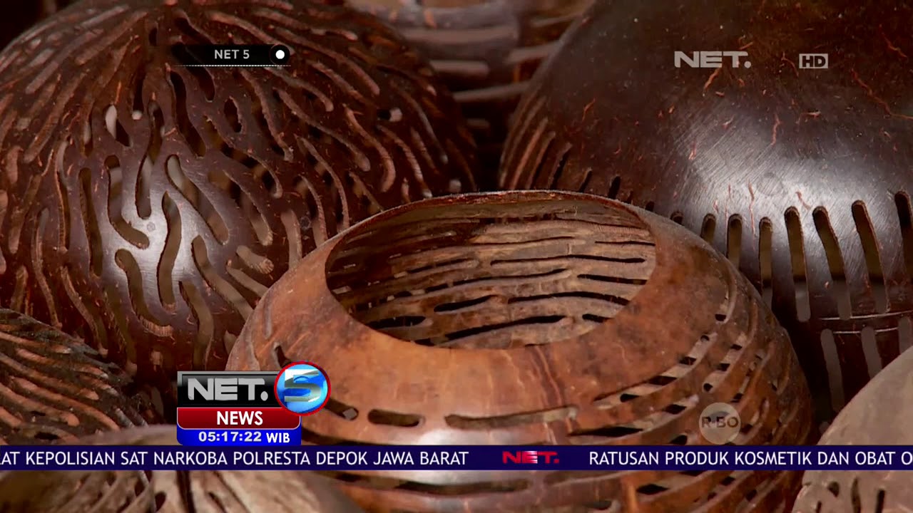 Ukiran Cantik Dari Batok Kelapa -  NET5