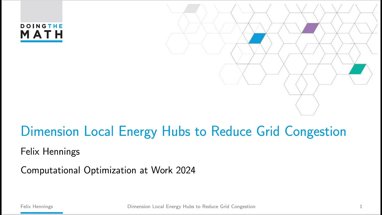 Dimension Local Energy Hubs to Reduce Grid Congestion