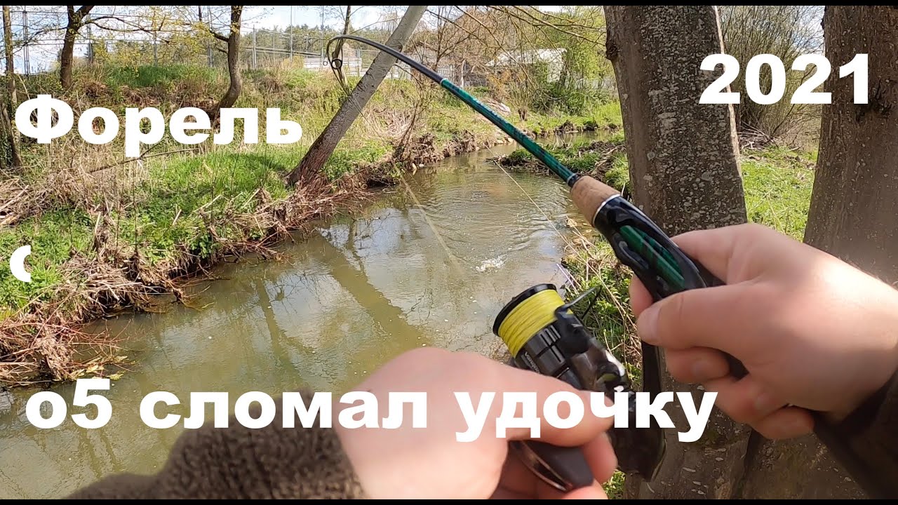 Приключения на рыбалке. На этот раз сломал спинниг от Shimano Technium Trout Area 186SUL. Форель