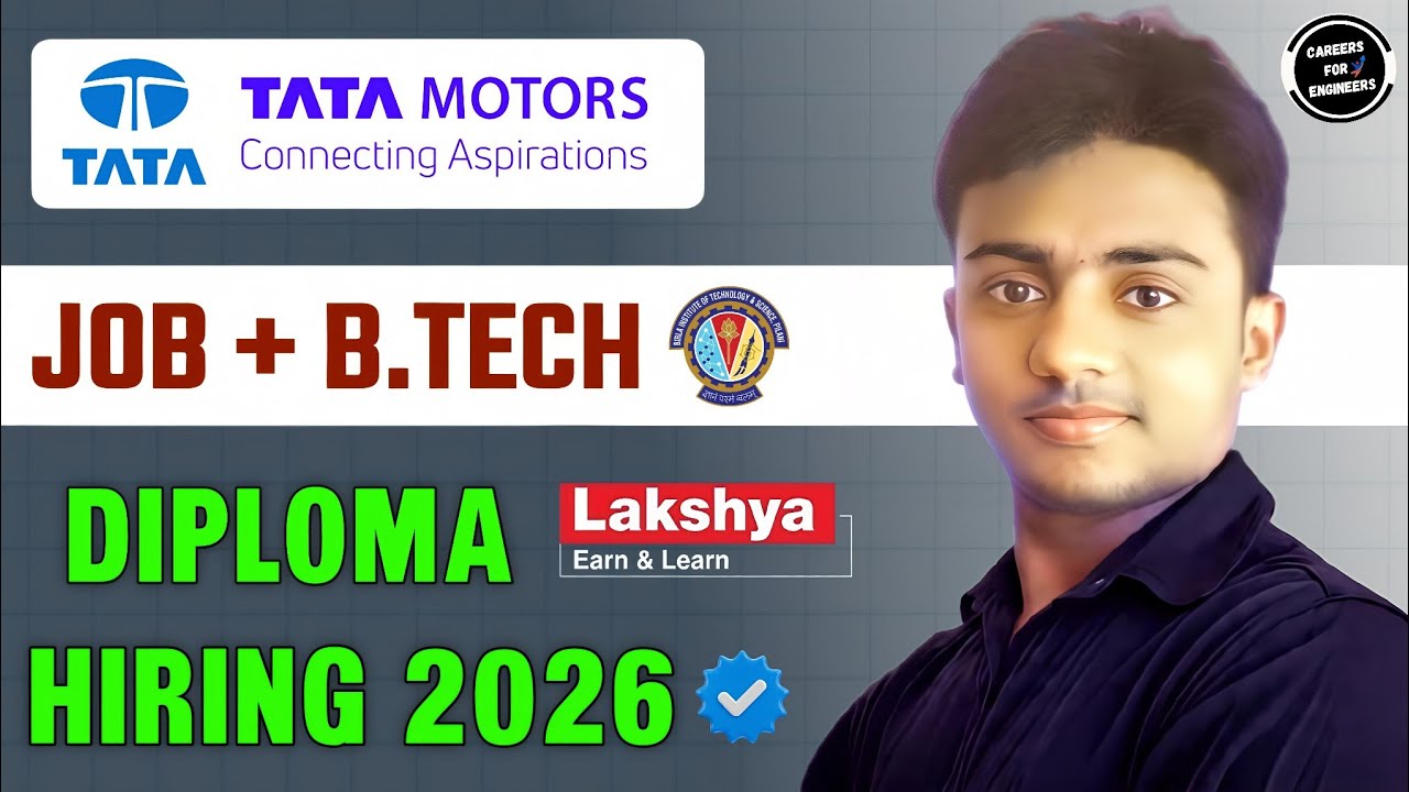 Tata Motors Diploma Hiring 2026 Lakshy Program। Tata Motors Hiring 2026। Permanent Job। Latest Jobs