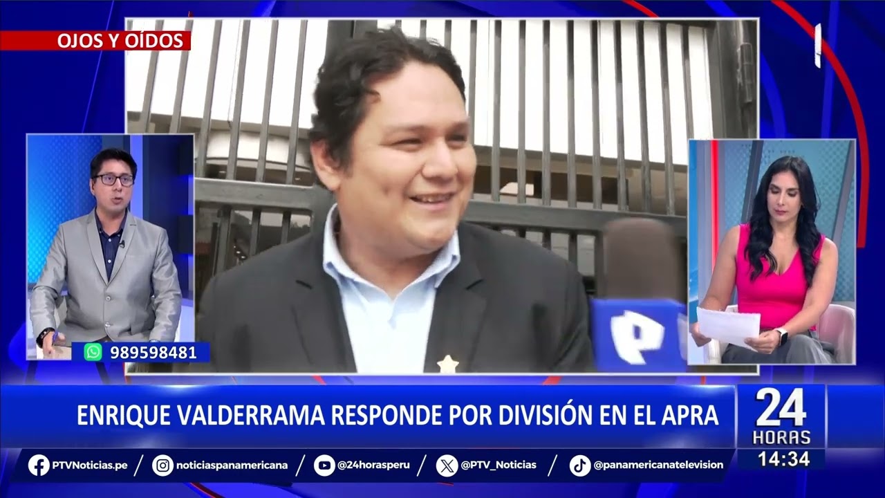 Enrique Valderrama descarta división interna en el APRA: “No veo un quiebre”