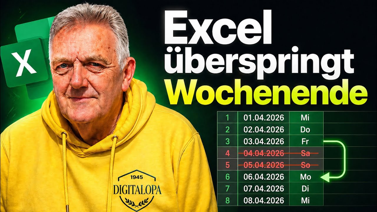 Excel Arbeitstage automatisch ohne Wochenende
