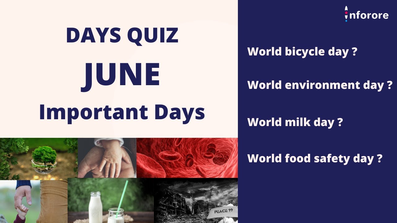 June Important Days | Important Days in June | Important Dates | June Month Quiz