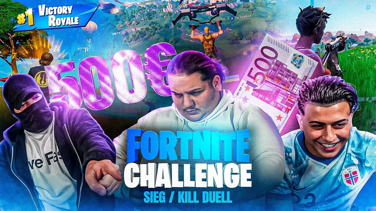 ICON 5 KÜNSTLER SPIELEN DAS 1. MAL FORTNITE UM 500€ 😂 mit Biggie68 & Skandal