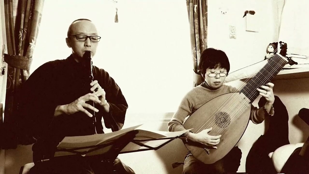 Weiss Ciaccona in G minor (melody restored) | 縦笛侍 Recorder Samurai LYUTA ITO with Akiko Sato (Lute)