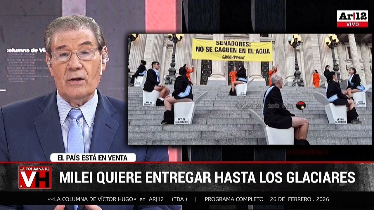«LA COLUMNA DE VÍCTOR HUGO» en AR|12 (TDA) | Programa completo 26 de febrero 2026